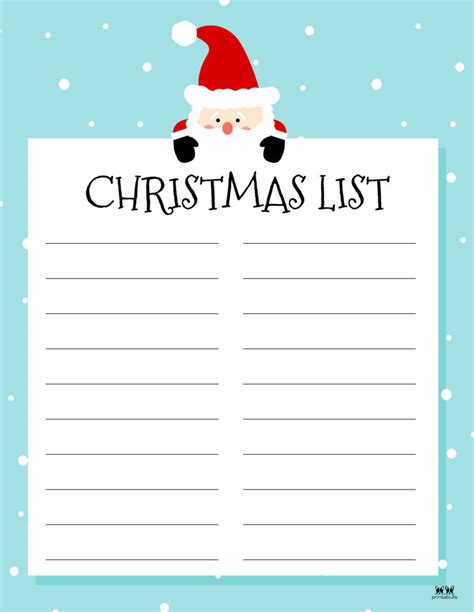 Printable Christmas List Templates For Your Business