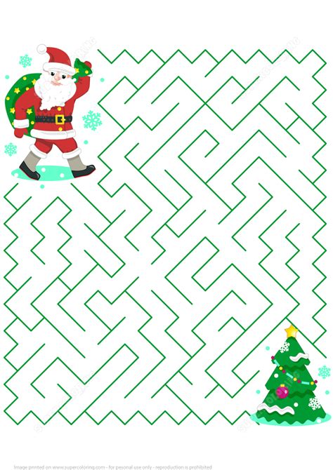 Printable Christmas Mazes