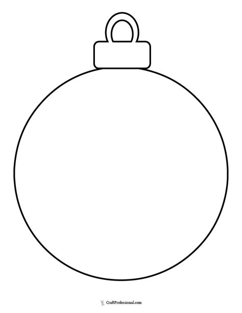 Printable Christmas Ornaments Coloring Pages Blank Templates