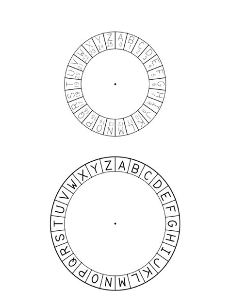 Printable Cipher Wheel