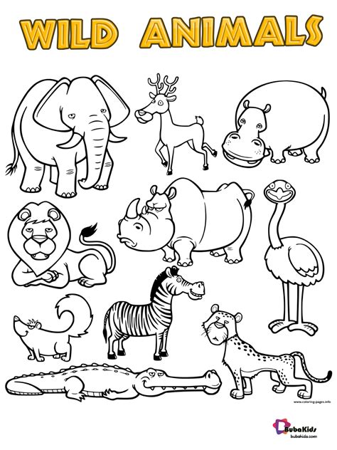 Printable Coloring Pages of Cute Animals