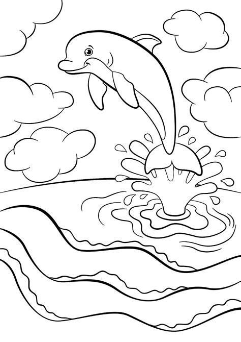 Printable Coloring Pages Dolphins