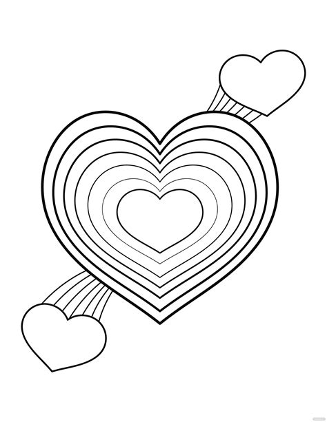 Free Printable Coloring Pages of Hearts for Adults