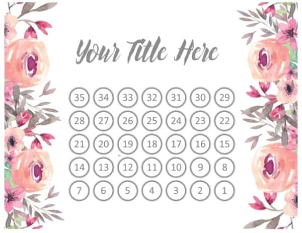 Printable Countdown Calendar