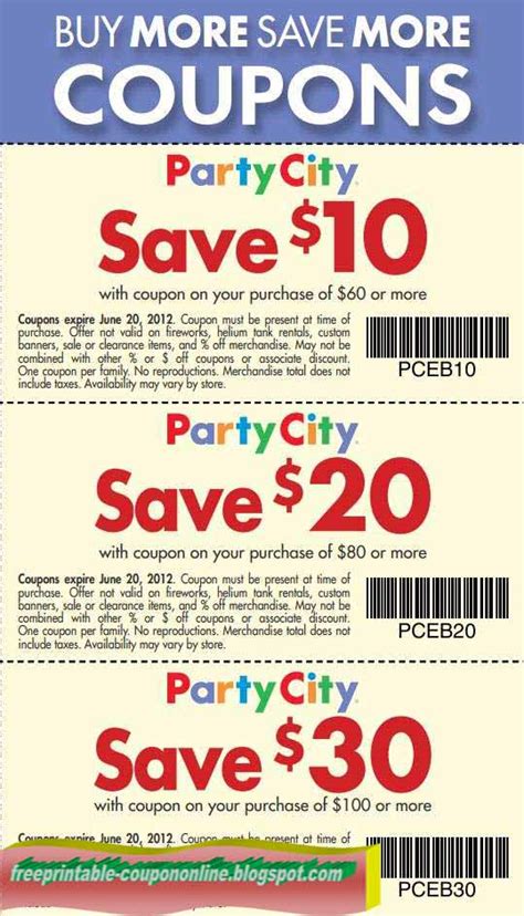 Printable Coupons 2018 Party City Coupons