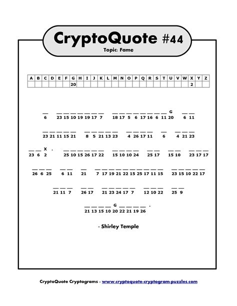 Solve the Code with These Fun Printable Cryptograms