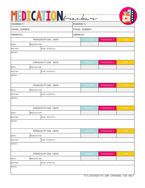 Printable Daily Medication Schedule Template Printable Templates