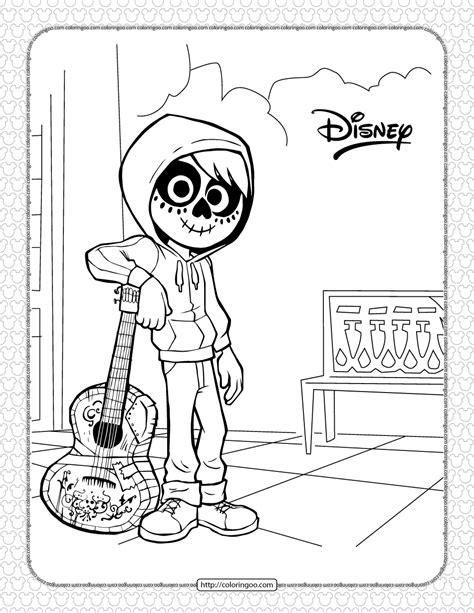 Printable Disney Coco Coloring Sheet