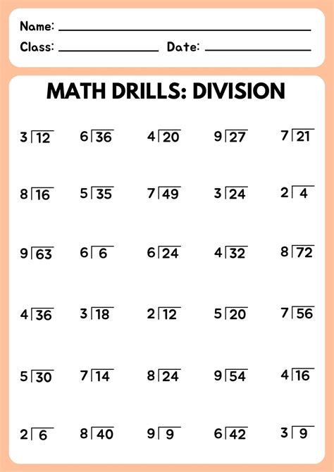 Free Printable Division Worksheets for Kids