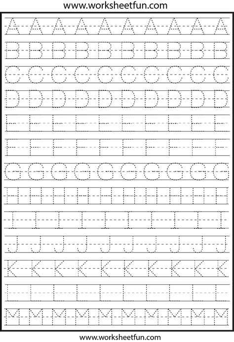 Printable Dotted Alphabet Trace Practice Pdf Worksheet Alphabet