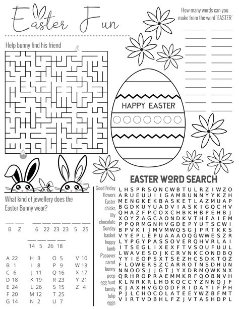 8 Easter Activities to Print for Kids