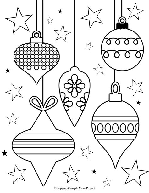 Printable Easy Christmas Coloring Pages Kidsworksheetfun