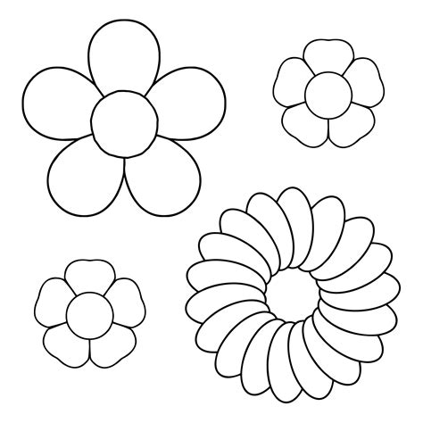 Free Printable Flower Outline Templates