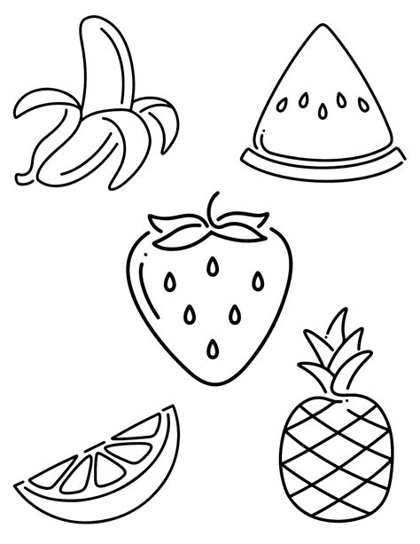 Free Printable Fruit Coloring Pages for Kids