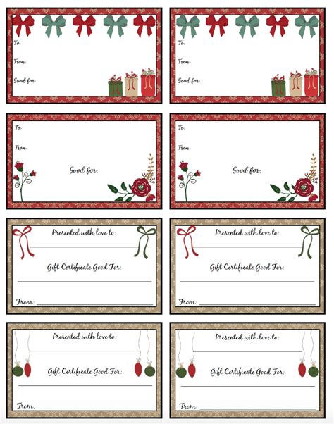 Printable Gift Card