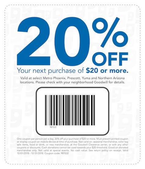 Today's Printable Goodwill Coupon - Save Now!