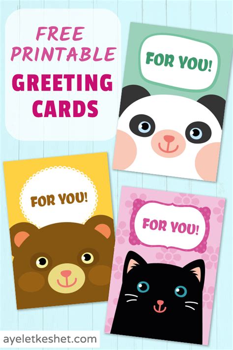 5 Free Printable Greeting Card Ideas