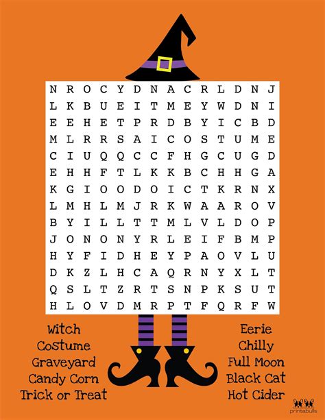 Spooky Fun: Printable Halloween Word Search for Kids