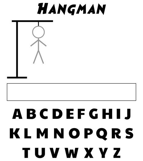 Printable Hangman Words Words Print