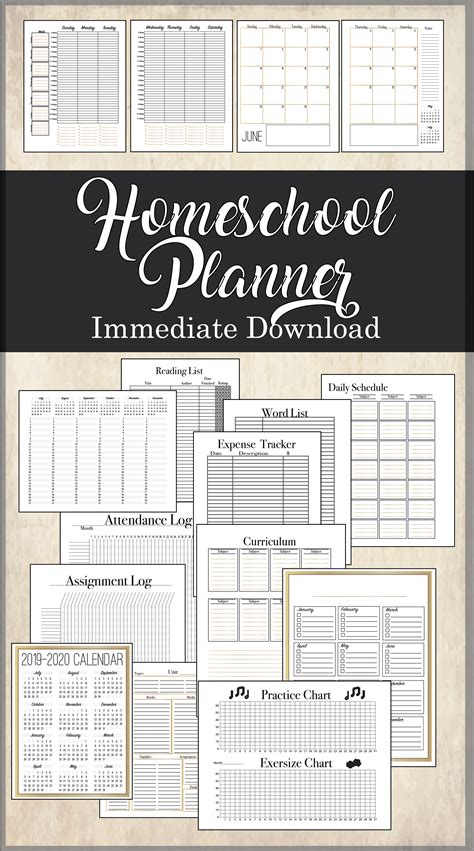 7 Essential Pages for a Printable Homeschool Planner