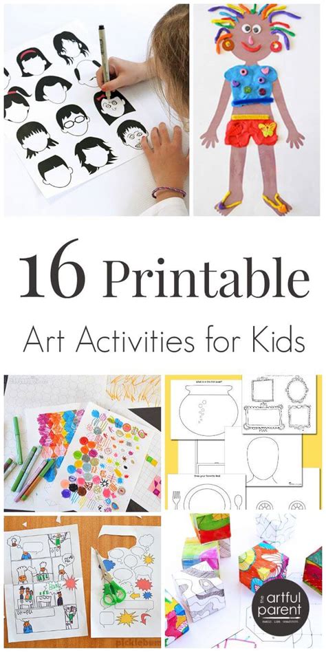 Printable Kids Faces Stickers And 25 Kids Craft Activities For Kids Adults Family Time And Classroom Activities