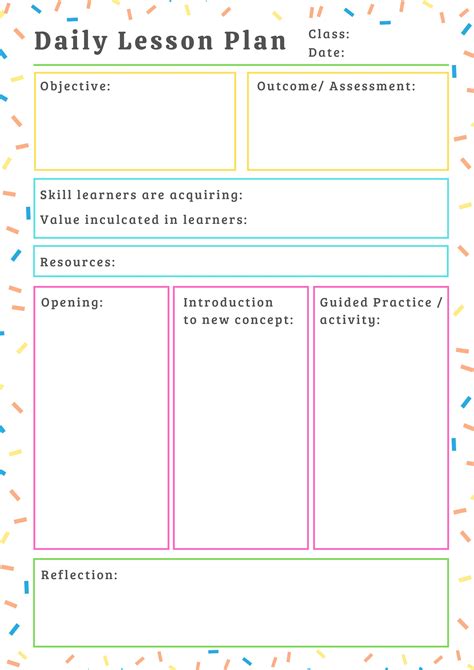 5 Printable Lesson Plan Templates for Teachers