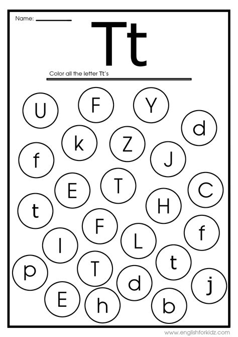 Printable Letter T