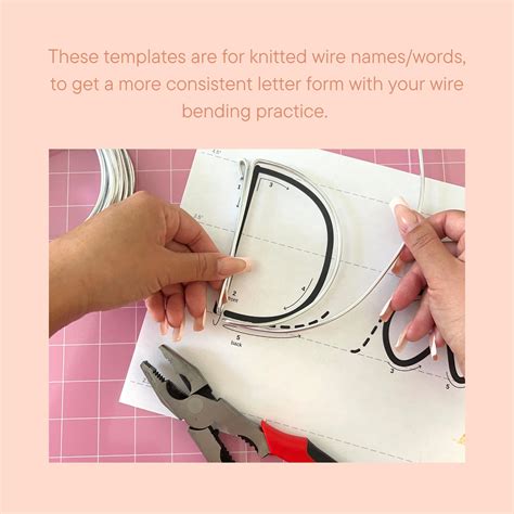 Printable Letter Templates For Knitted Wire Tricotin Etsy Uk