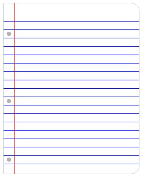 Printable Lined Paper Wide Ruled