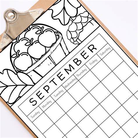 Printable Monthly Calendar Your Kids Will Love To Color The Lead Learner Mom