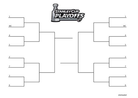 NHL Playoff Bracket Printable and Fillable