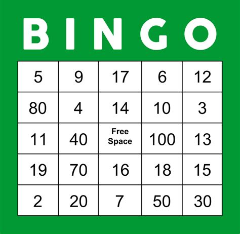 Printable Number Bingo Cards Free Printable Bingo Cards Bingo Printable Bingo Cards