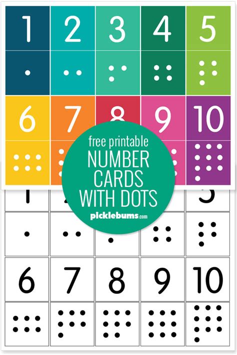 Printable Number Cards Picklebums