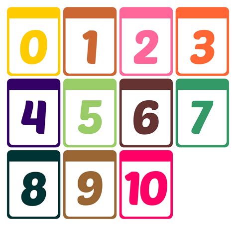 10 Free Printable Number Cards for Kids