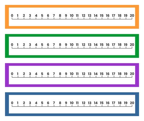 Printable Number Lines for Kids Math Practice