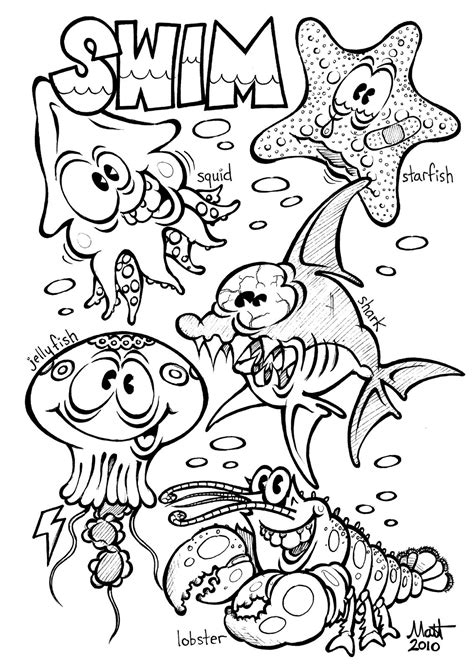 Ocean Coloring Pages to Print for Kids and Adults