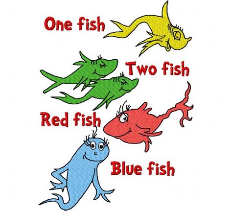 Printable One Fish Two Fish Red Fish Blue Fish