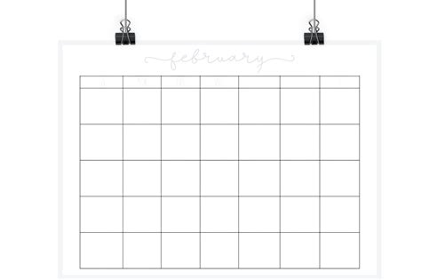 Printable Perpetual Monthly Calendar