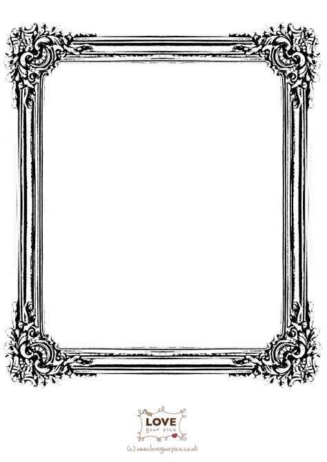 Free Printable Picture Frames to Decorate Your Photos