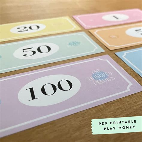 Printable Play Money For Kids Pretend Play Currency For Toddlers And