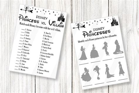 Printable Princesses Party Games Bundle Kids Activities Etsy