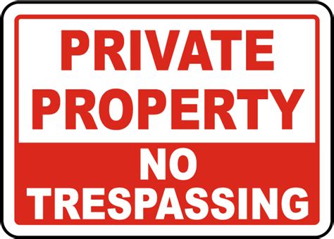 Printable Private Property No Trespassing Sign