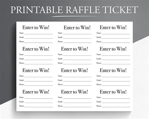 5 Free Printable Raffle Ticket Templates PDF