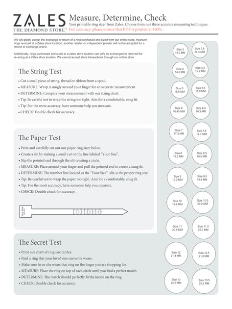 Printable Ring Sizer Strip Fill Online Printable Fillable Blank