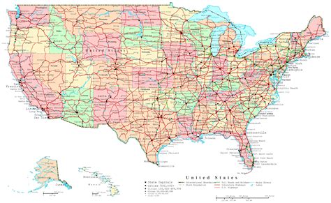 Printable Road Map Of The United States