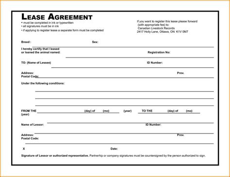 Printable Sample Free Printable Rental Agreements Form Rental