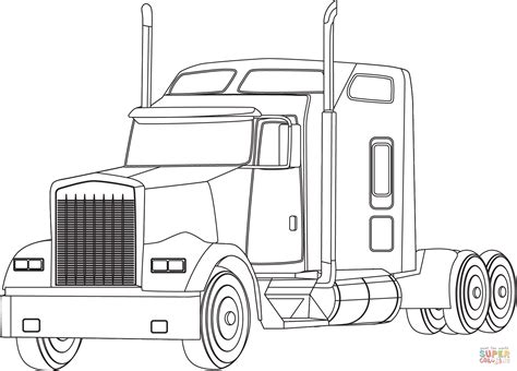 Printable Semi Truck Coloring Pages