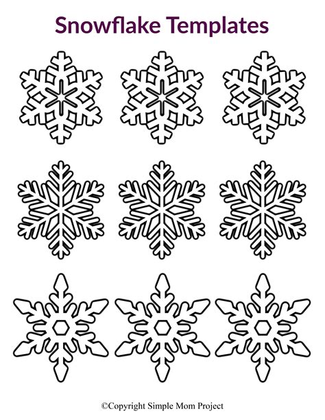 10 Free Printable Snowflakes to Cut and Decorate