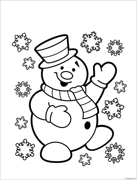 10 Free Printable Snowman Coloring Pages for Kids