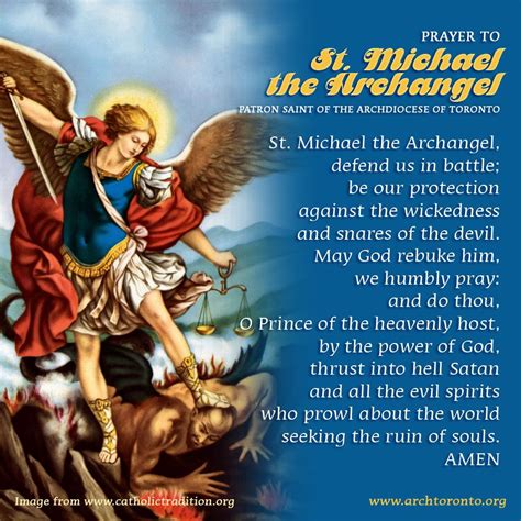 Printable St Michael Prayer for Protection